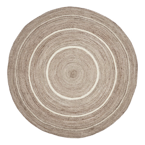 VHC-80380 - Natural & Creme Jute Rug w/ Pad 6ft Round