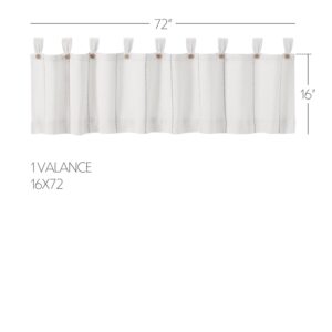 VHC-80501 - Stitched Burlap White Valance 16x72