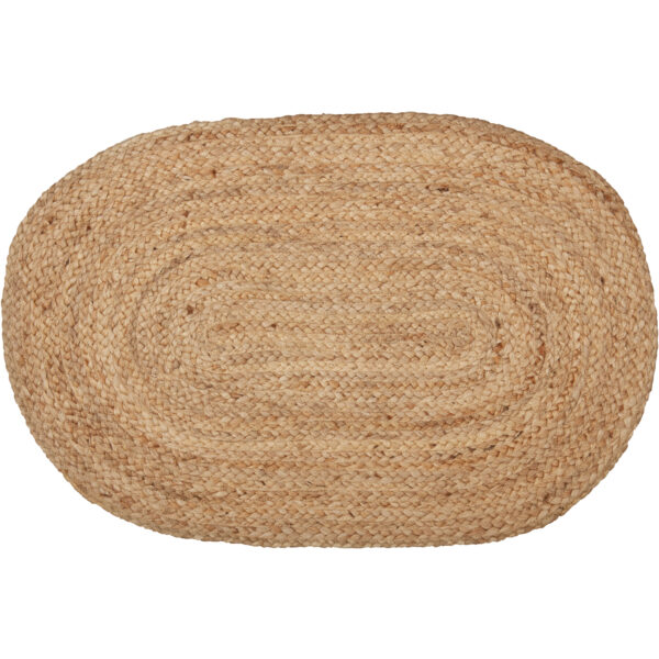 VHC-69384 - Natural Jute Rug Oval w/ Pad 20x30