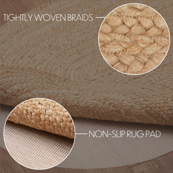 VHC-70189 - Natural Jute Rug Oval w/ Pad 27x48