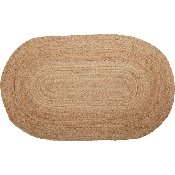 VHC-69386 - Natural Jute Rug Oval w/ Pad 36x60