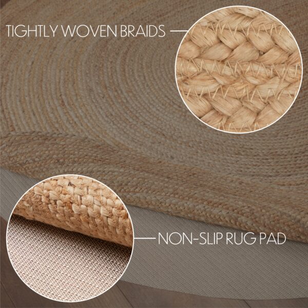 VHC-70703 - Natural Jute Rug Oval w/ Pad 72x108