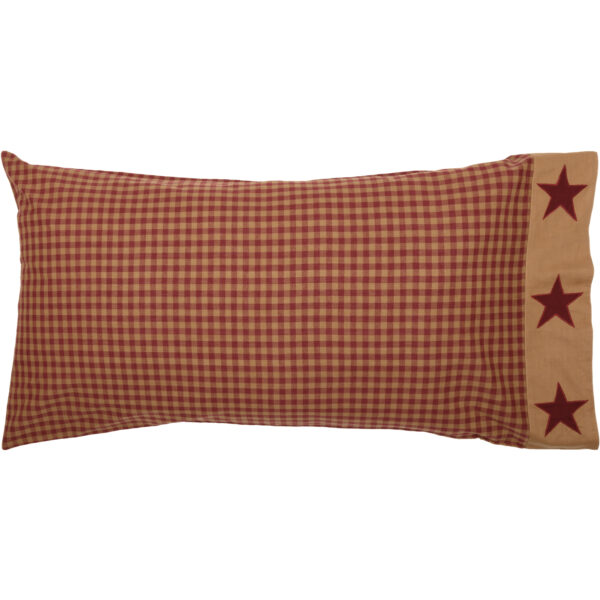 VHC-51249 - Ninepatch Star King Pillow Case w/Applique Border Set of 2 21x40