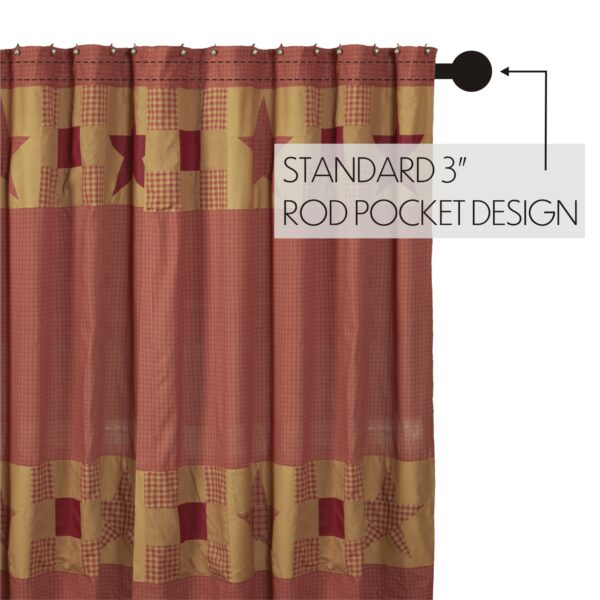 VHC-13624 - Ninepatch Star Shower Curtain w/ Patchwork Borders 72x72