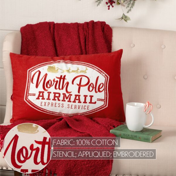 VHC-60359 - North Pole Airmail Pillow 14x22