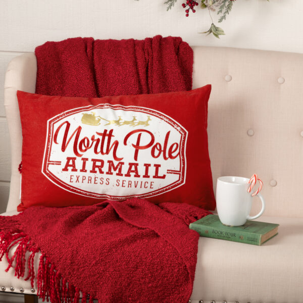VHC-60359 - North Pole Airmail Pillow 14x22
