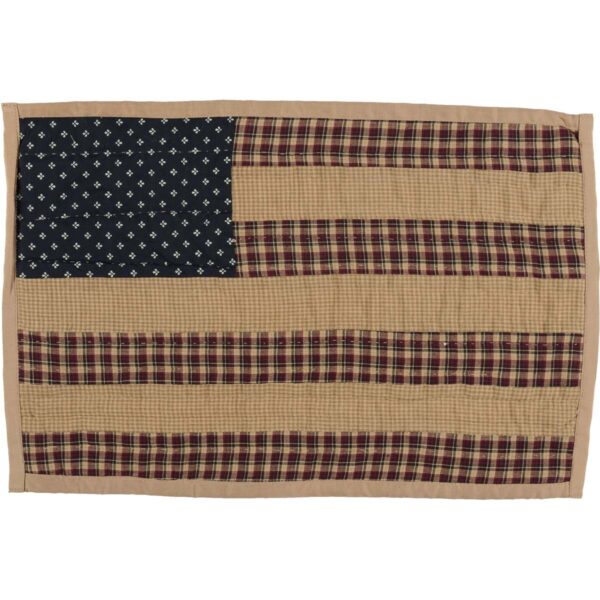 VHC-30617 - Patriotic Patch Placemat Quilted Set of 6 12x18