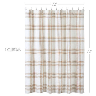 Farmhouse Wheat Plaid Shower Curtain 72x72 by April & Olive