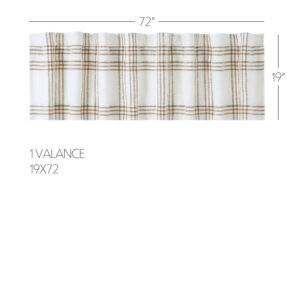 VHC-80546 - Wheat Plaid Valance 19x72