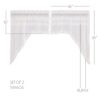 VHC-51403 - White Ruffled Sheer Petticoat Swag Set of 2 36x36x16