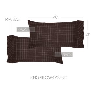 Wyatt King Pillow Case Set of 2 21x40 by Oak & Asher