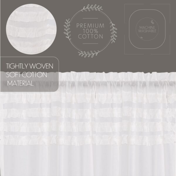 VHC-51400 - White Ruffled Sheer Petticoat Short Panel Set of 2 63x36