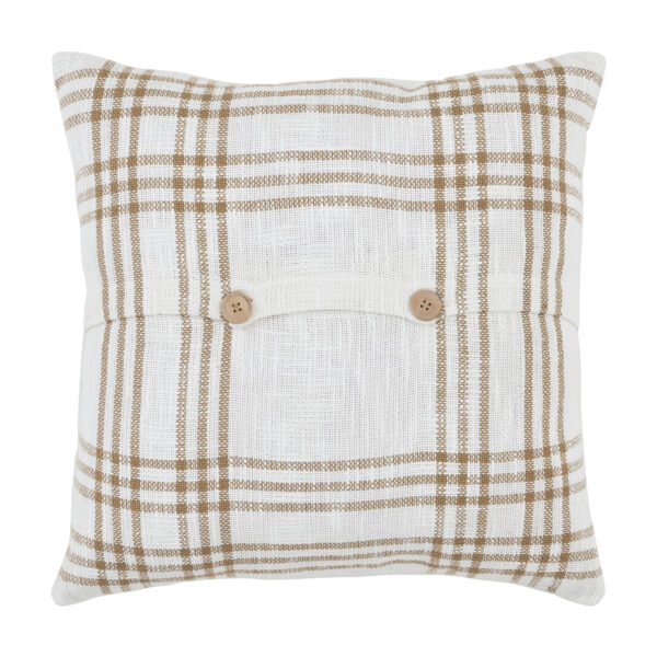 VHC-80539 - Wheat Plaid Fabric Pillow 18x18