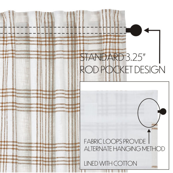 VHC-80541 - Wheat Plaid Panel Set of 2 84x40