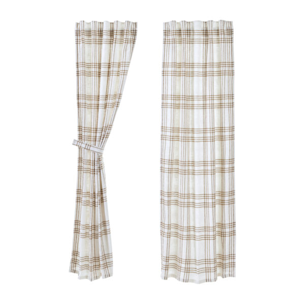 VHC-80541 - Wheat Plaid Panel Set of 2 84x40