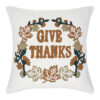 VHC-80549 - Wheat Plaid Give Thanks Pillow 18x18