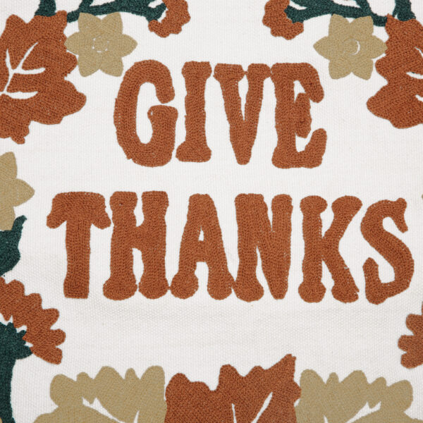 VHC-80550 - Wheat Plaid Give Thanks Pillow Cover 18x18