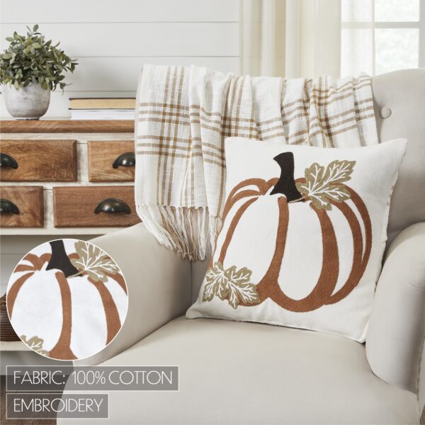 VHC-80552 - Wheat Plaid Pumpkin Pillow Cover 18x18