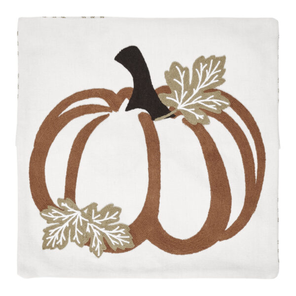 VHC-80552 - Wheat Plaid Pumpkin Pillow Cover 18x18