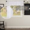 VHC-8611 - White Ruffled Sheer Valance 16x90