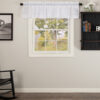 VHC-8611 - White Ruffled Sheer Valance 16x90