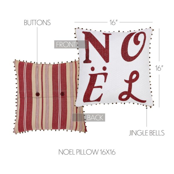 VHC-31986 - Vintage Stripe Noel Pillow 16x16