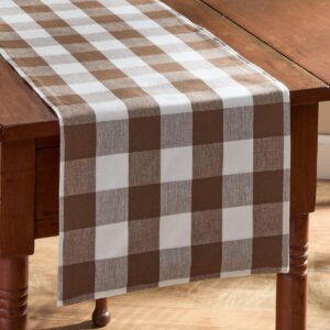 PD-113-120BR-Wicklow Table Runner Backed 36 inch - Brown and Cream