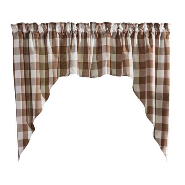 PD-113-46BR-Wicklow Swag Pair 36 Inch - Brown and Cream